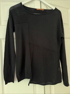 Belldini Small Patchwork Sweater wide lightly rolled neck